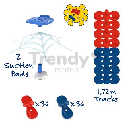Náhradné diely k flexibilnej autodráhe Spidey Marvel Flextrem Refill Smoby 72 dielov 1,72 metrov od 4 rokov