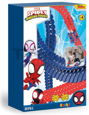 Náhradné diely k flexibilnej autodráhe Spidey Marvel Flextreme Refill Smoby 72 dielov 1,72 metrov od 4 rokov