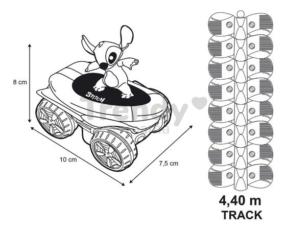 Flexibilná autodráha Flextreme Stitch Set Smoby s elektronickým autíčkom 184 dielov dráhy 4,4 m dĺžka od 4 rokov
