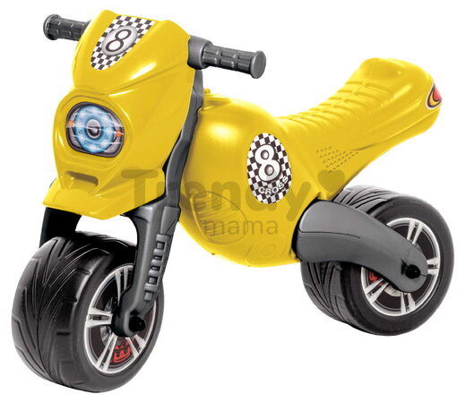 Odrážadlo motorka Cross 8 Dohány maxi veľká žltá 76*39*54 cm nosnosť 50 kg