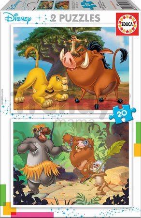 Puzzle Leví kráľ Disney Educa 2x20 dielov od 4 rokov