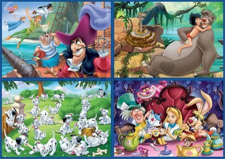 Puzzle Multi 4 Disney Educa 50-80-100-150 dielov od 5 rokov