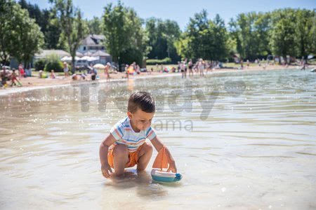 Plachetnica s didaktickým košíkom a vežou z cukrovej trstiny Bio Sugar Cane Smoby Green kolekcia v darčekovom balení od 12 mes