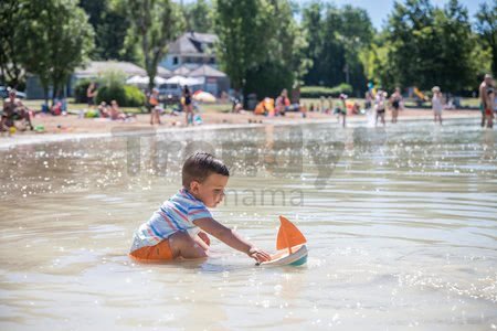 Plachetnica s didaktickým košíkom a vežou z cukrovej trstiny Bio Sugar Cane Smoby Green kolekcia v darčekovom balení od 12 mes