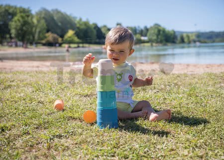 Plachetnica s didaktickým košíkom a vežou z cukrovej trstiny Bio Sugar Cane Smoby Green kolekcia v darčekovom balení od 12 mes