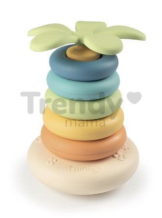 Pyramída z cukrovej trstiny rastliny Bio Sugar Cane Roly Poly Pyramid Smoby 5 krúžkov Green 100% recyklovateľné od 12 mes
