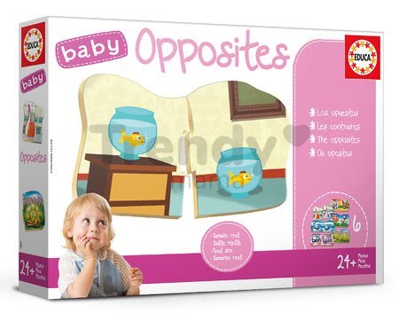 Náučná hra pre najmenších Baby Opposites Educa Učíme sa nájsť protiklady od 24 mes