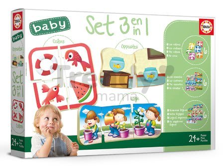 Náučné hry pre najmenších Baby Colours&Form&Opposites Educa Učíme sa farby, tvary a protiklady od 24 mes