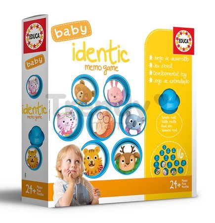 Náučná hra pre najmenších Baby Identic Memo Game Educa Pexeso zvieratká v hríbikoch od 24 mes