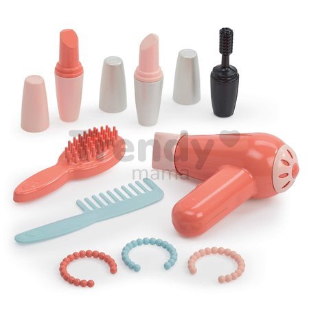 Kozmetický stolík so stoličkou Mademoiselle My First Beauty Table Écoiffier so sušičom na vlasy 11 doplnkov od 12 mes