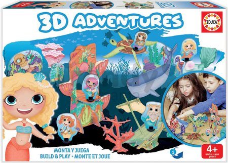 Puzzle dobrodružstvo 3D Morské princezné Educa od 4 rokov