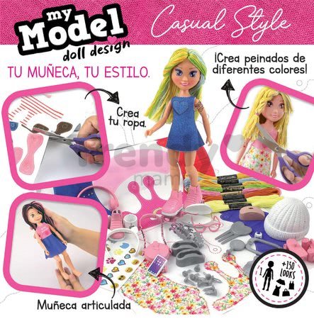 Kreatívne tvorenie My Model Doll Design Casual Style Educa vyrob si vlastné mestské bábiky 5 modelov od 6 rokov