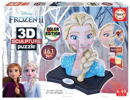 Sochárske puzzle 3D Sculpture - Frozen 2 Disney Color edition 163 dielov od 6 rokov