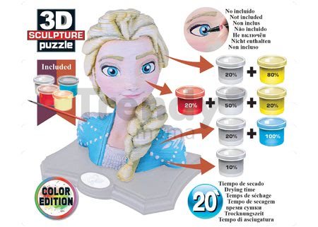 Sochárske puzzle 3D Sculpture - Frozen 2 Disney Color edition 163 dielov od 6 rokov