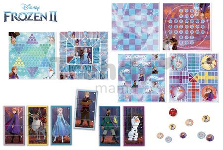 Detské spoločenské hry Frozen 2 Disney 8v1 Special set Educa od 4 rokov po anglicky francúzsky španielsky