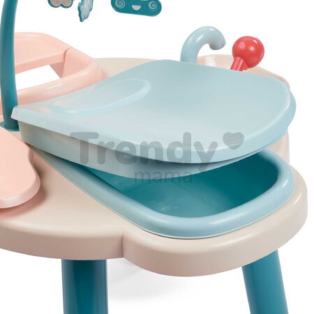 Opatrovateľský stolík s vaničkou pre bábiku Nursery Table Écoiffier s jedálenským kútikom 13 doplnkov od 18 mes