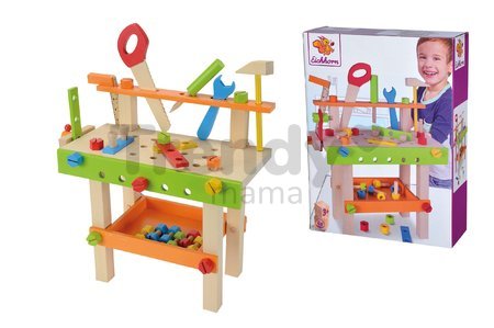 Drevená pracovná dielňa Work Bench Eichhorn s náradím 49 dielov