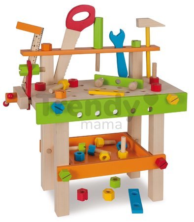 Drevená pracovná dielňa Work Bench Eichhorn s náradím 49 dielov