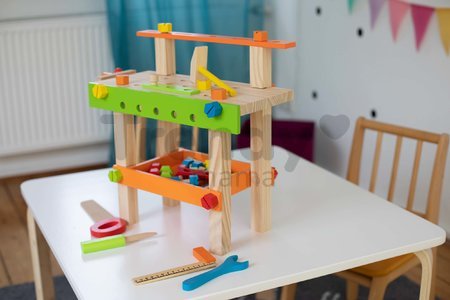 Drevená pracovná dielňa Work Bench Eichhorn s náradím 49 dielov