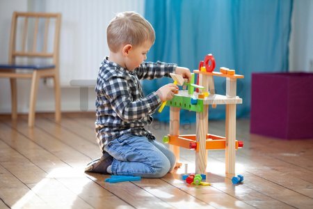 Drevená pracovná dielňa Work Bench Eichhorn s náradím 49 dielov