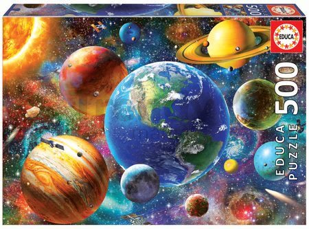 Puzzle Solar System Educa 500 dielov a Fix lepidlo od 11 rokov