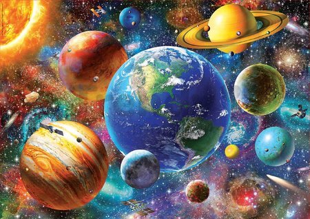Puzzle Solar System Educa 500 dielov a Fix lepidlo od 11 rokov
