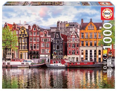 Puzzle Dancing Houses Amsterdam Educa 1000 dielov a Fix lepidlo od 11 rokov