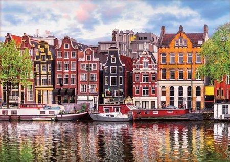 Puzzle Dancing Houses Amsterdam Educa 1000 dielov a Fix lepidlo od 11 rokov