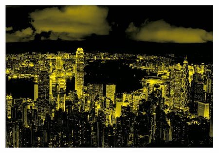 Neónové puzzle Hong Kong Skyline Educa 1000 dielov a Fix lepidlo od 11 rokov