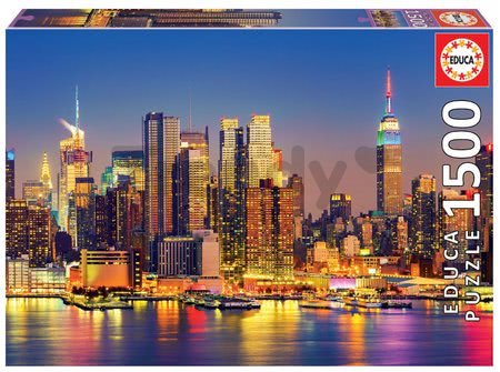 Puzzle Manhattan at Night Educa 1500 dielov a Fix lepidlo od 11 rokov