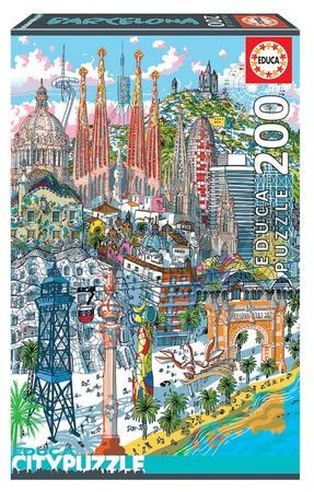 Puzzle Barcelona Citypuzzles Carlo Stanga Educa 200 dielov - ilustrator od 8 rokov