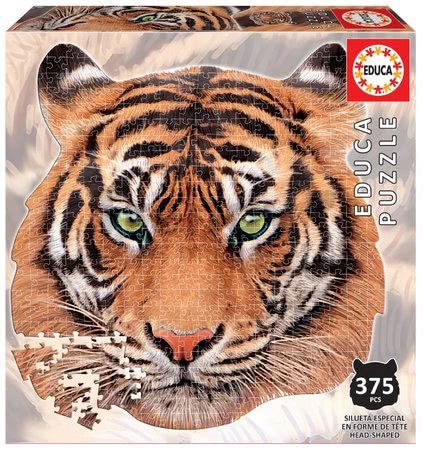 Puzzle Tiger face shape Educa 375 dielov a Fix lepidlo od 11 rokov
