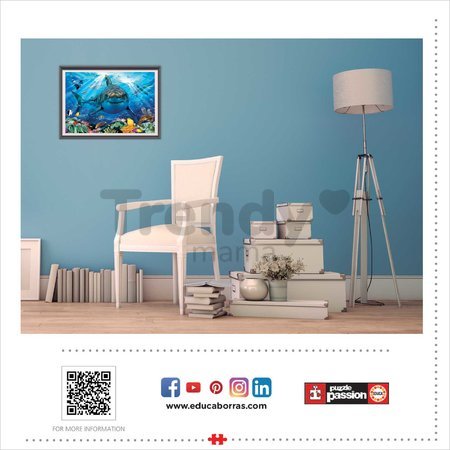 Puzzle Great White Shark Educa 500 dielov a Fix lepidlo od 11 rokov