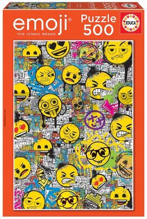 Puzzle Emoji Graffiti Educa 500 dielov a Fix lepidlo od 11 rokov