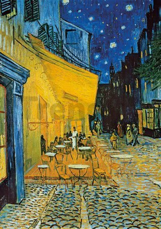 Puzzle Los Girasoles+Terraza De café Por La Noche Vincent van Gogh Educa 2x1000 dielov a Fix lepidlo od 11 rokov