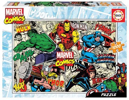 Puzzle Marvel Comics Educa 1000 dielov a Fix lepidlo od 11 rokov