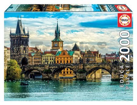Puzzle View of Prague Educa 2000 dielov a Fix lepidlo od 11 rokov
