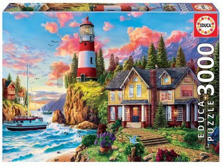 Puzzle Lighthouse near the Ocean Educa 3000 dielov od 11 rokov