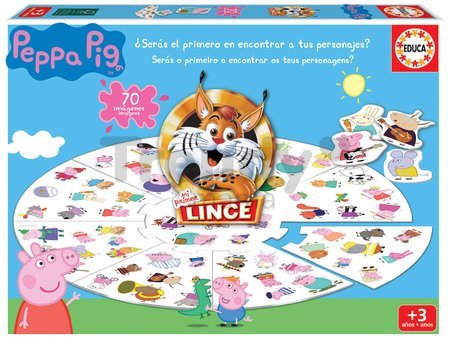 Spoločenská hra Rýchly ako rys Lynx Peppa Pig Educa španielsky 70 obrázkov
