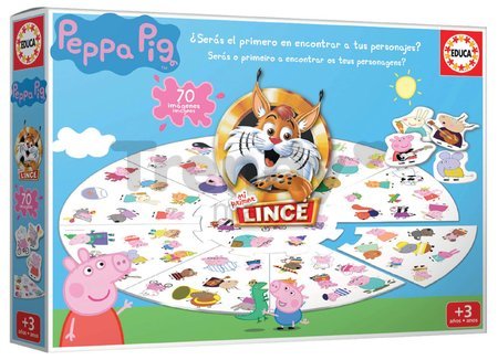 Spoločenská hra Rýchly ako rys Lynx Peppa Pig Educa španielsky 70 obrázkov