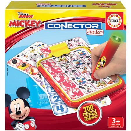 Detská spoločenská hra Mickey and Minnie Disney Conector junior Educa 40 kariet a 200 otázok a inteligentné pero EDU18544