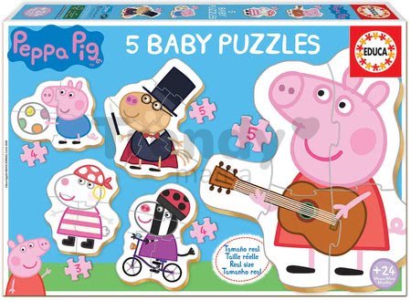 Puzzle pre najmenších Baby 5 Peppa Pig 2 Educa od 24 mes