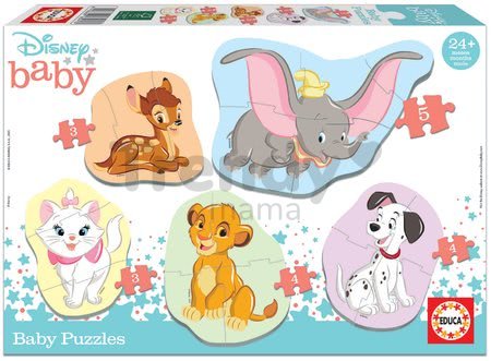 Puzzle pre najmenších Baby 5 Disney Rozprávky Educa od 24 mes