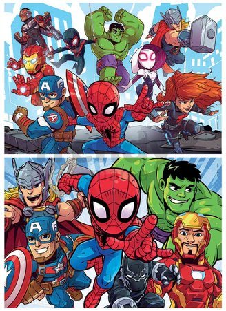 Drevené puzzle Marvel Super Heroe Adventures Educa 2x25 dielov