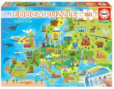 Puzzle Mapa Európy Educa 150 dielov od 7 rokov