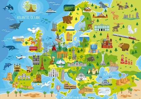 Puzzle Mapa Európy Educa 150 dielov od 7 rokov