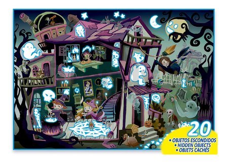 Puzzle Mysterious Ghost House Educa 100 dielov - svetielkujúce strašidlá pri lampe od 6 rokov