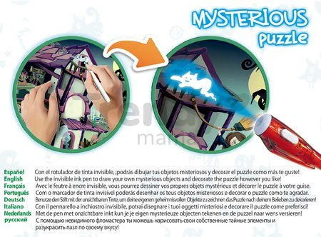 Puzzle Mysterious Ghost House Educa 100 dielov - svetielkujúce strašidlá pri lampe od 6 rokov