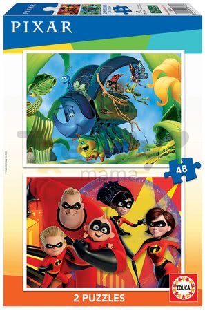 Puzzle Pixar Disney Educa 2x48 dielov od 4 rokov