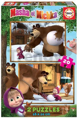 Puzzle Masha and the bear Educa 2x20 dielov od 4 rokov